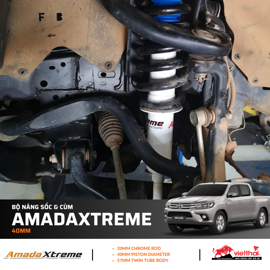 Bộ nâng sốc & cùm 40mm Amada Xtreme