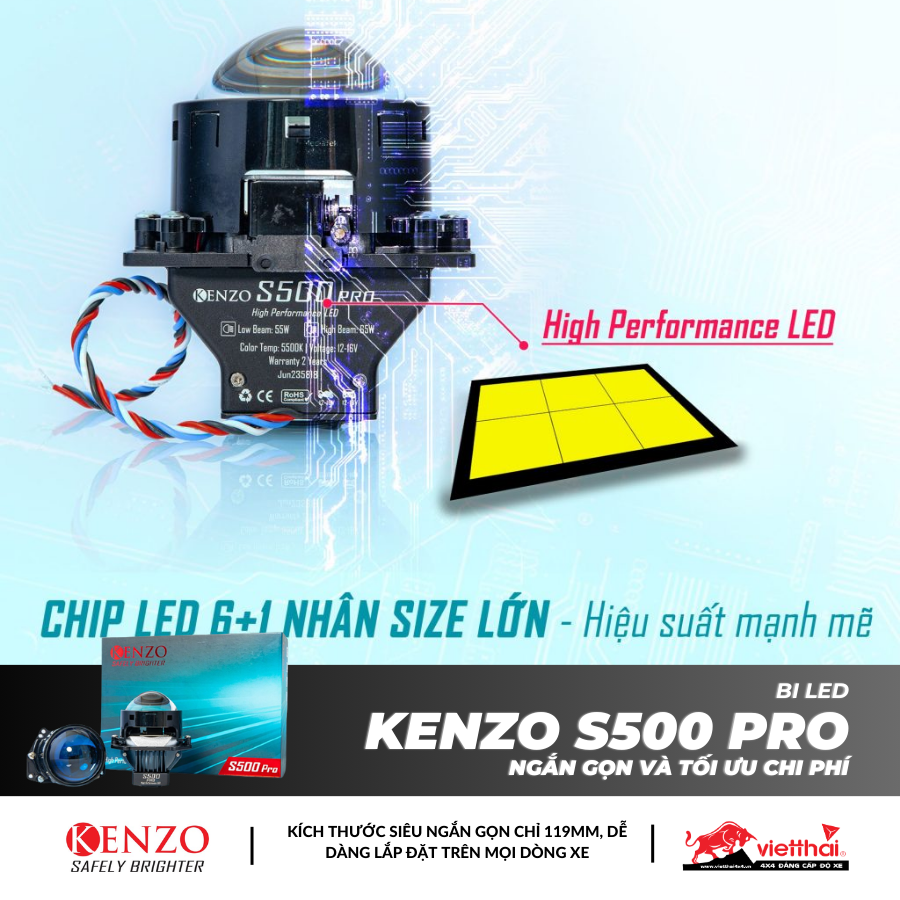 Bi Led Kenzo S500 Pro | Tối ưu chi phí