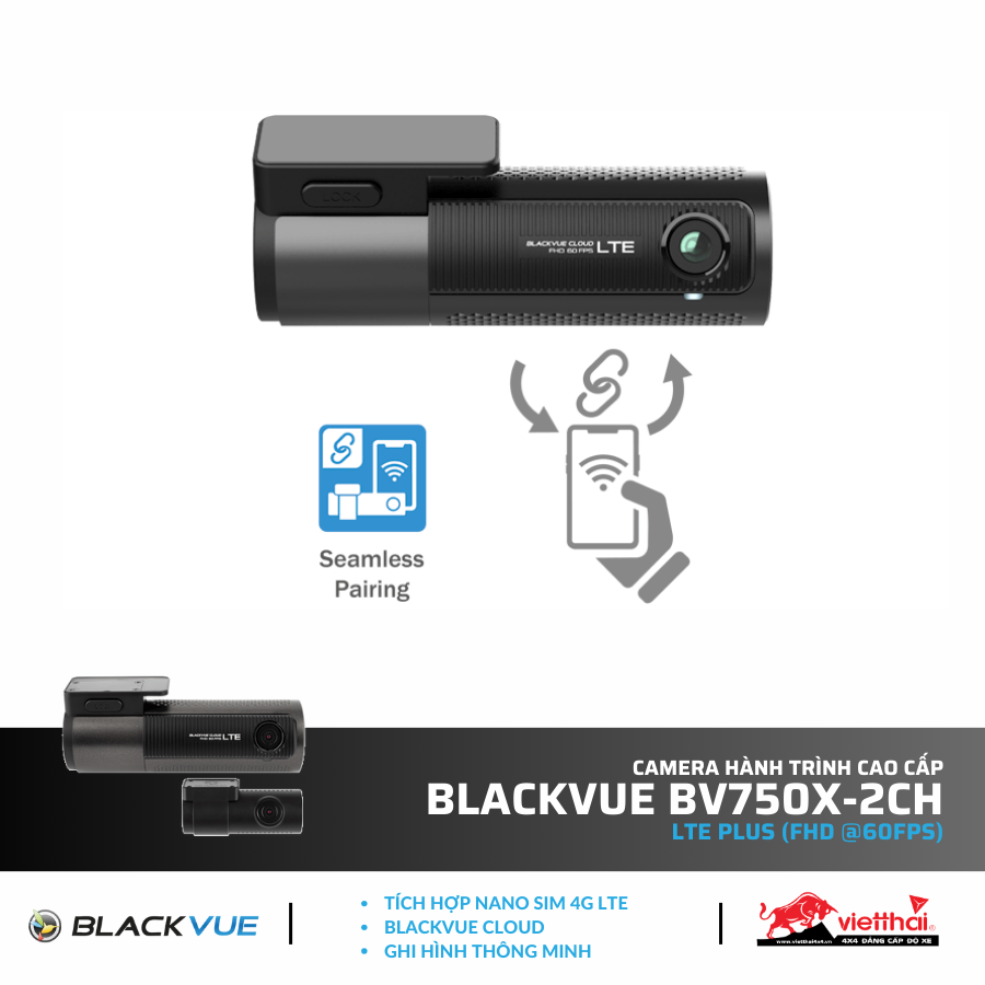 Camera hành trình cao cấp Blackvue BV750X-2CH LTE PLUS (FHD @60fps)
