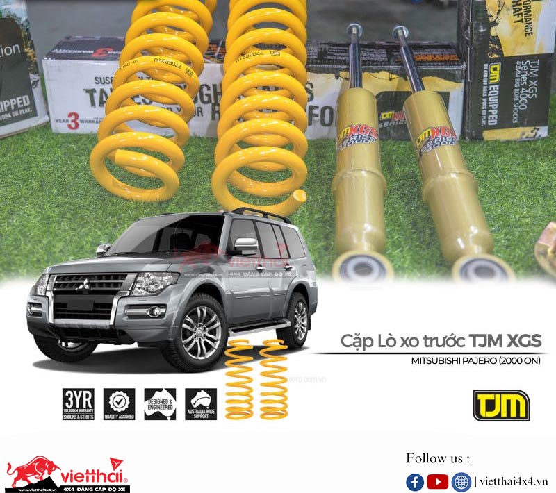 CẶP LÒ XO SAU TJM CHO MITSUBISHI PAJERO (2000 ON) | DÀNH CHO XE TẢI TRỌNG NHẸ 0-150KG