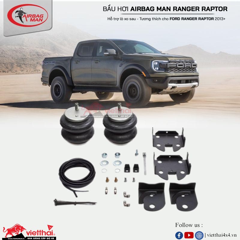BẦU HƠI CHO FORD RANGER RAPTOR NEXT-GEN 2023+ THƯƠNG HIỆU  AIRBAG MAN