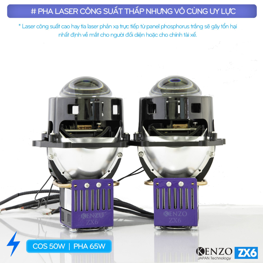 Bi Led Laser Kenzo ZX6 | Đỉnh cao của công nghệ tăng sáng