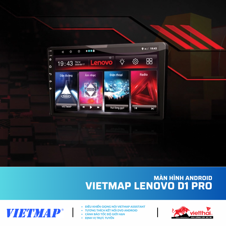 Màn Hình Android VIETMAP Lenovo D1 Pro