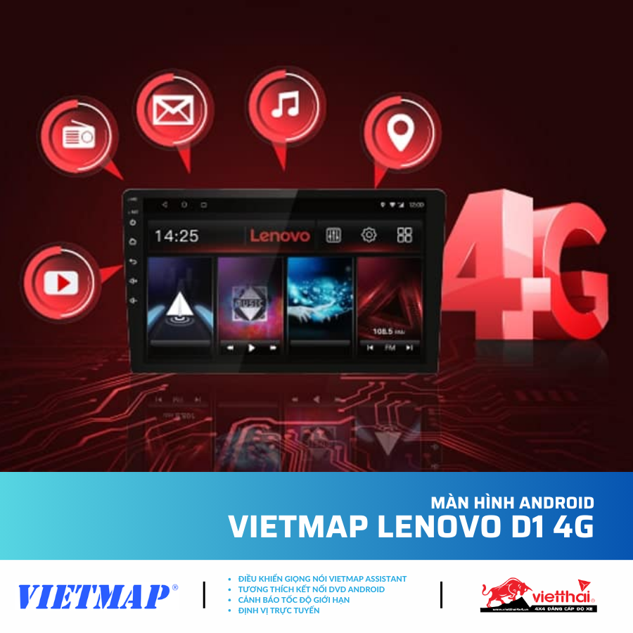 Màn hình VIETMAP Lenovo D1 4G
