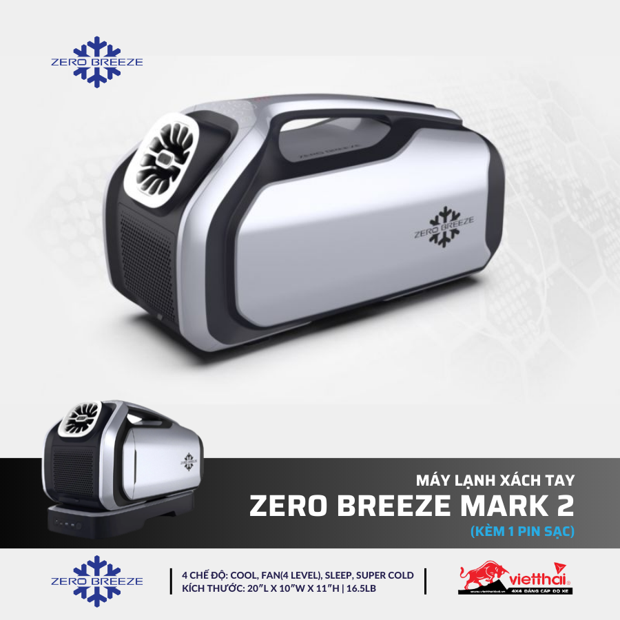 Máy lạnh xách tay Zero Breeze Mark 2 (kèm 1 Pin sạc)
