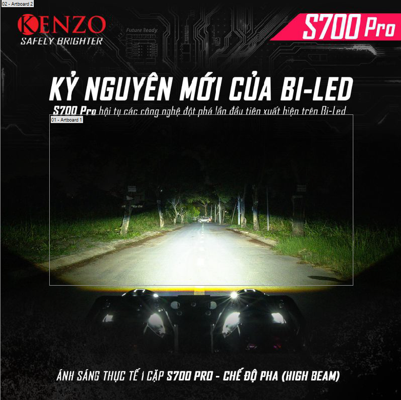 BI LED KENZO S700 PRO-KỶ NGUYÊN MỚI CỦA BI LED CHÍNH THỨC XUẤT HIỆN