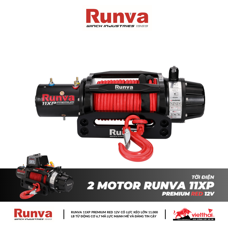 TỜI 2 MOTOR RUNVA 11XP PREMIUM RED 12V