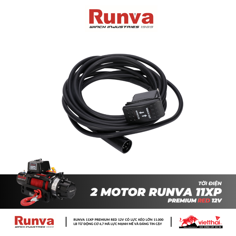 TỜI 2 MOTOR RUNVA 11XP PREMIUM RED 12V