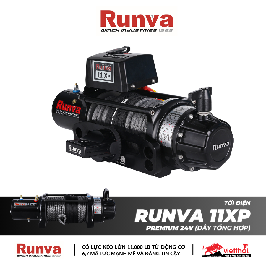 TỜI RUNVA 11XP PREMIUM 24V VỚI DÂY TỔNG HỢP