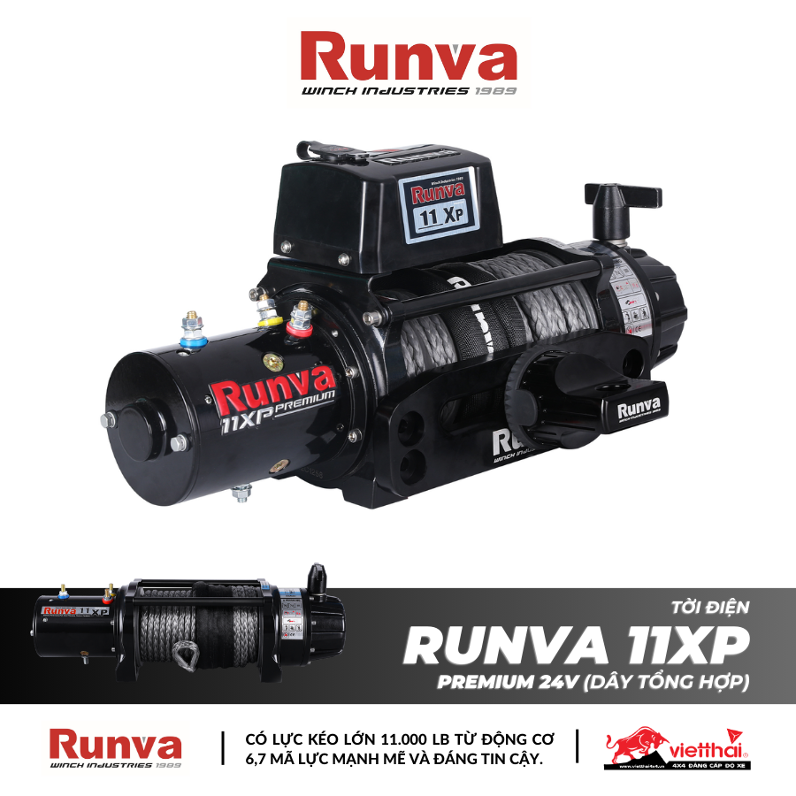 TỜI RUNVA 11XP PREMIUM 24V VỚI DÂY TỔNG HỢP