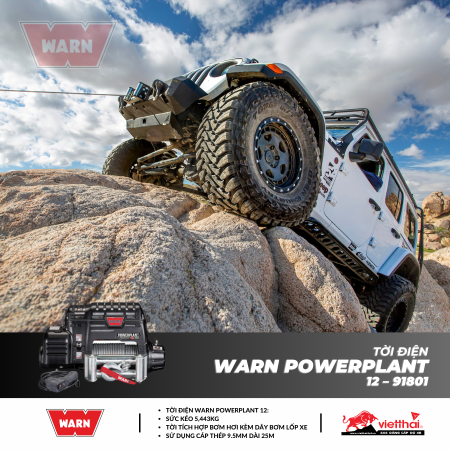 Tời Warn VR EVO 10 cáp cứng