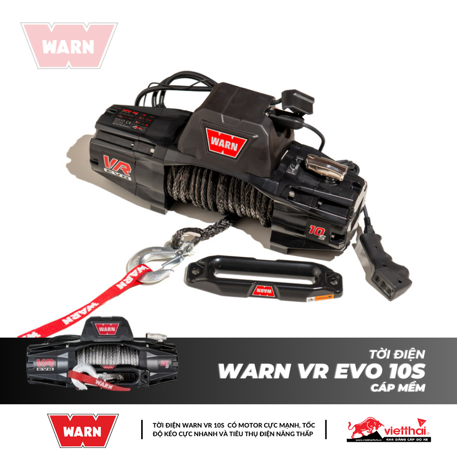 Tời Warn VR EVO 10S cáp mềm