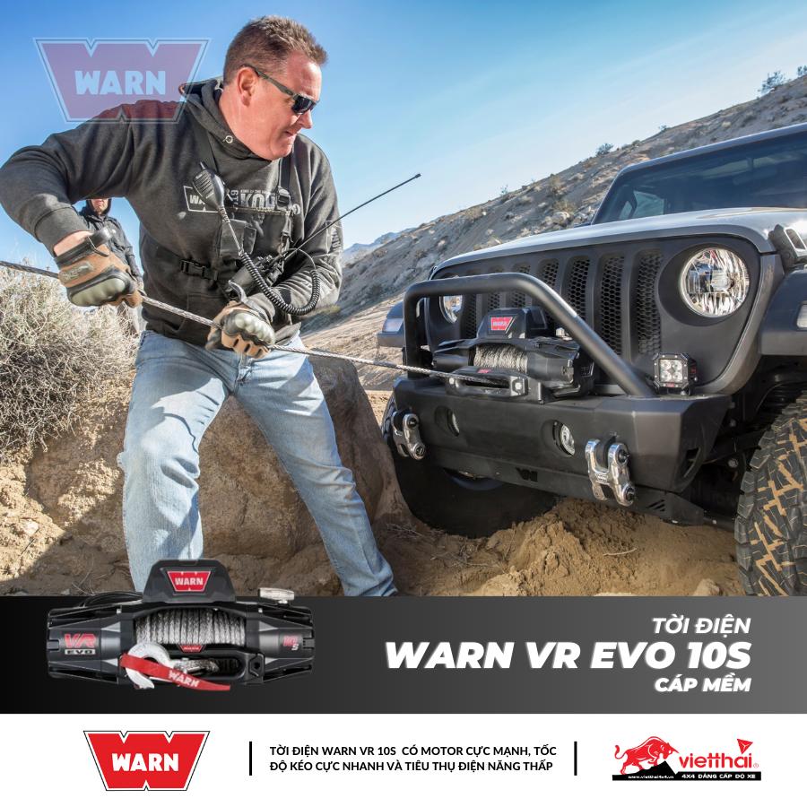 Tời Warn VR EVO 10S cáp mềm