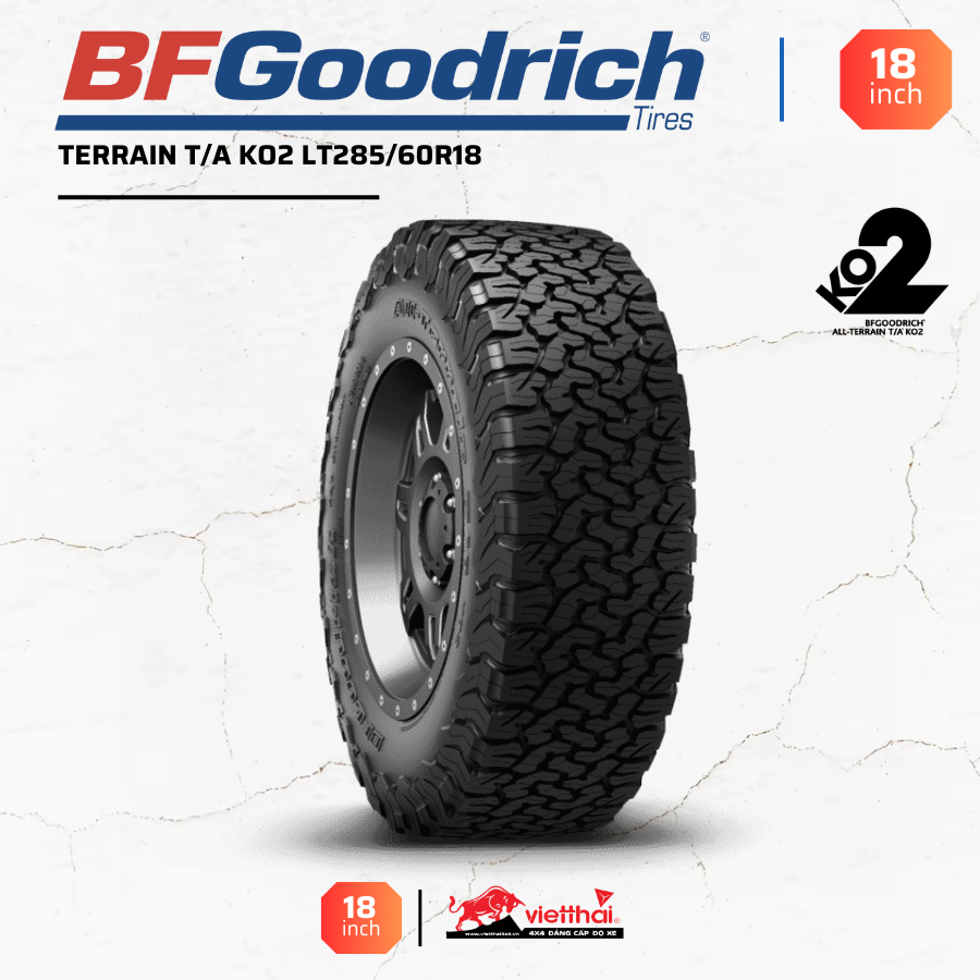 Lốp BFGoodrich All-Terrain T/A KO2 LT285/60R18 (Made in USA)