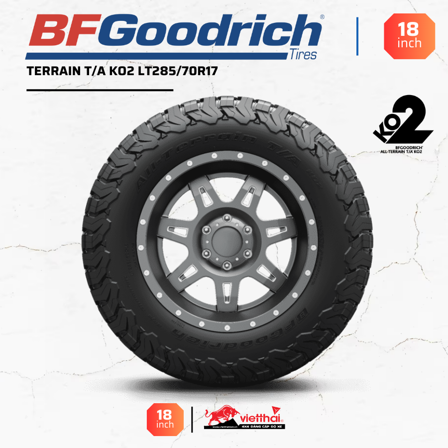 Lốp BFGoodrich All-Terrain T/A KO2 LT285/70R17 (Made in Thailand)