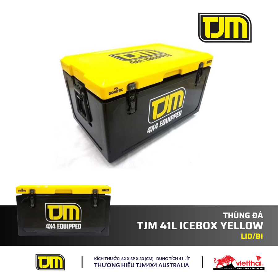 Thùng đá TJM 41L Icebox Yellow LID/BI