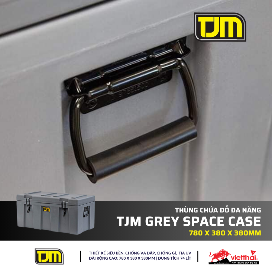 Thùng chứa đồ đa năng TJM Grey Space Case 780 x 380 x 380mm (74L)