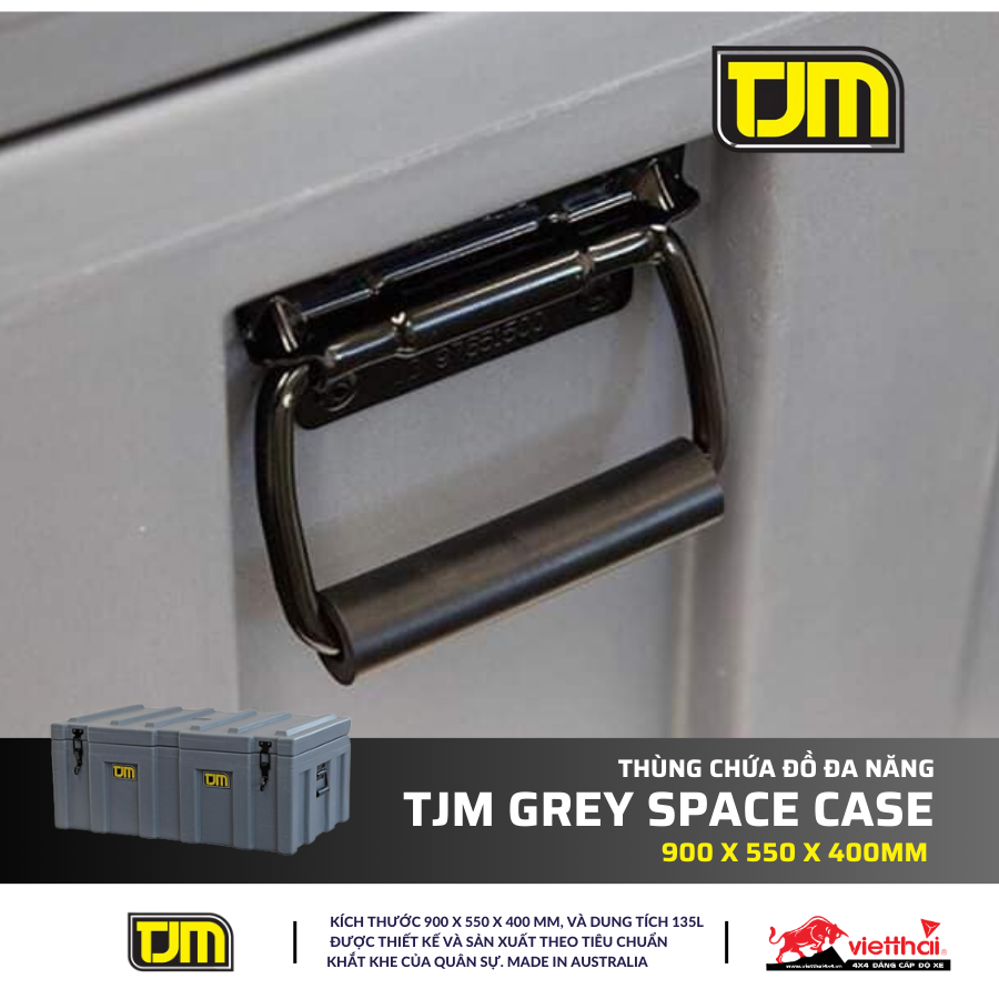 Thùng chứa đồ đa năng TJM Grey Space Case 900 x 550 x 400mm (135L)