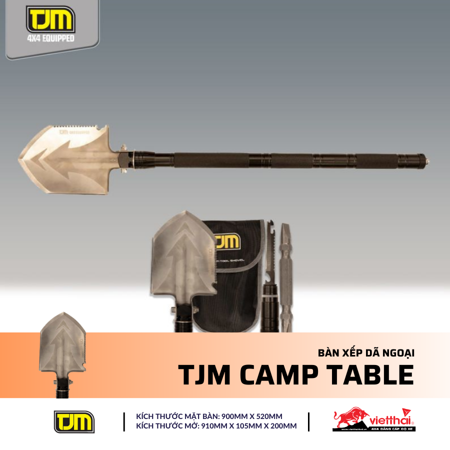 Xẻng dã ngoại đa năng 10 in 1 TJM Multi Tool Shovel