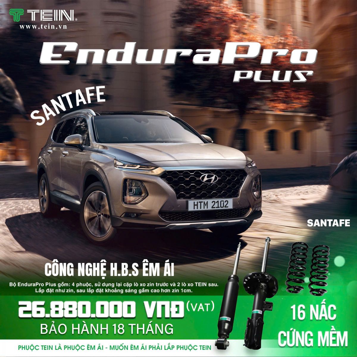 Phuộc Giảm Xóc Tein Japan Cho Hyundai SantaFe