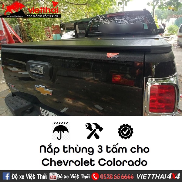 Nắp thùng 3 tấm cho xe bán tải Chevrolet Colorado